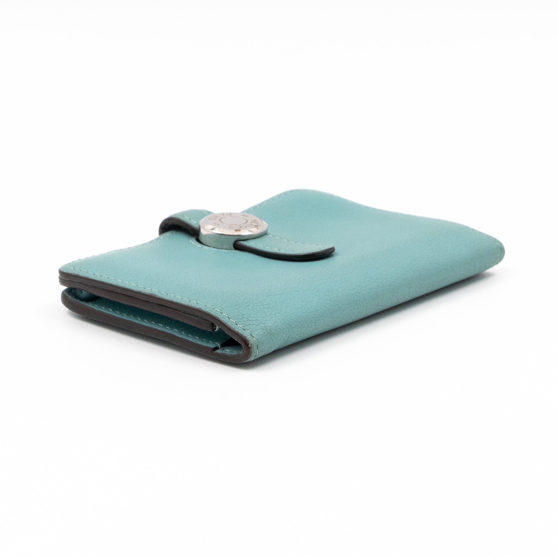 Dogon Card Holder Turquoise Leather