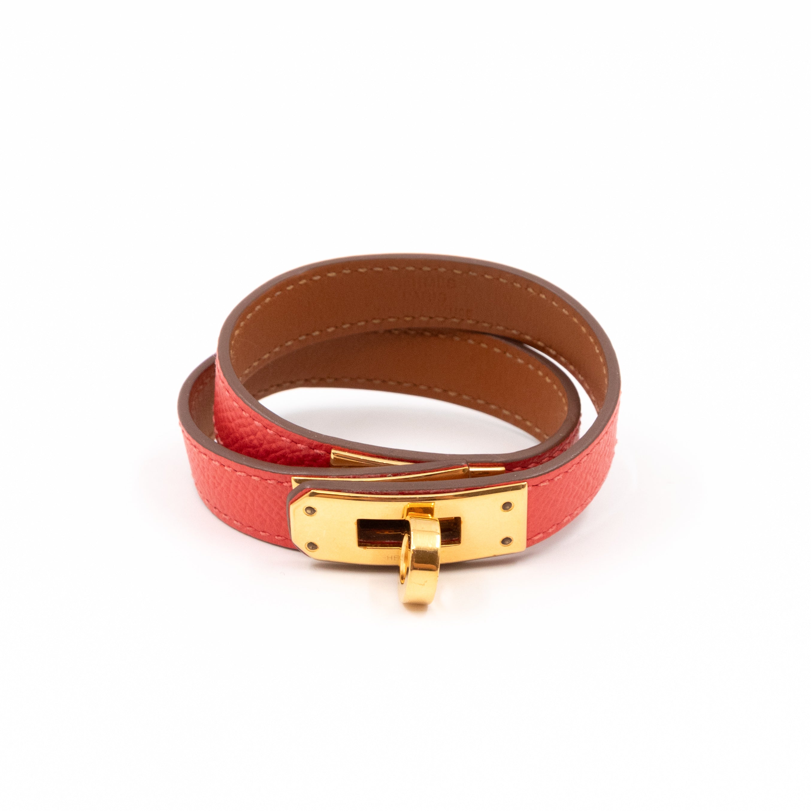 Kelly Double Tour Bracelet Rose Jaipur Leather