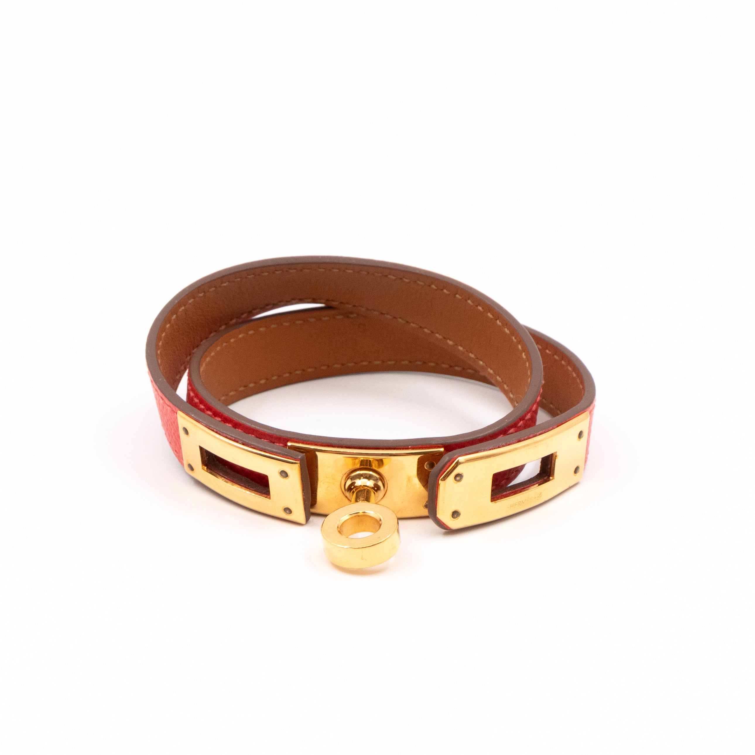 Kelly Double Tour Bracelet Rose Jaipur Leather