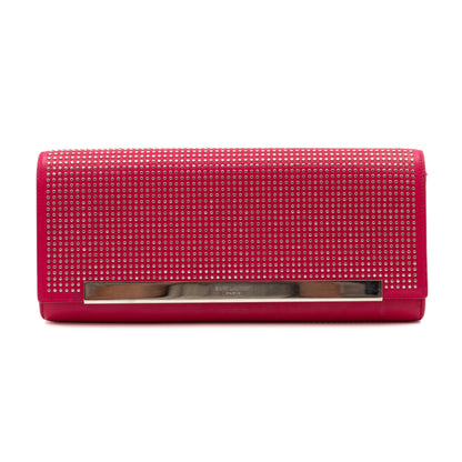 Lutetia Clutch Studded Pink Leather