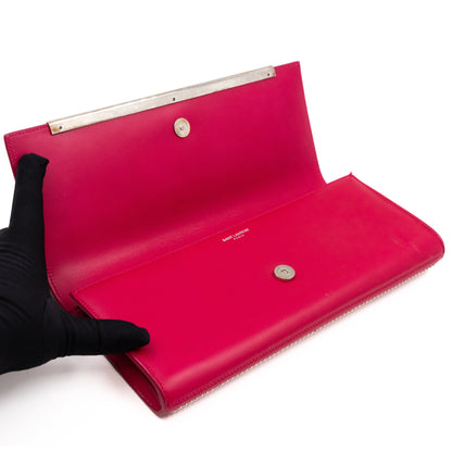 Lutetia Clutch Studded Pink Leather