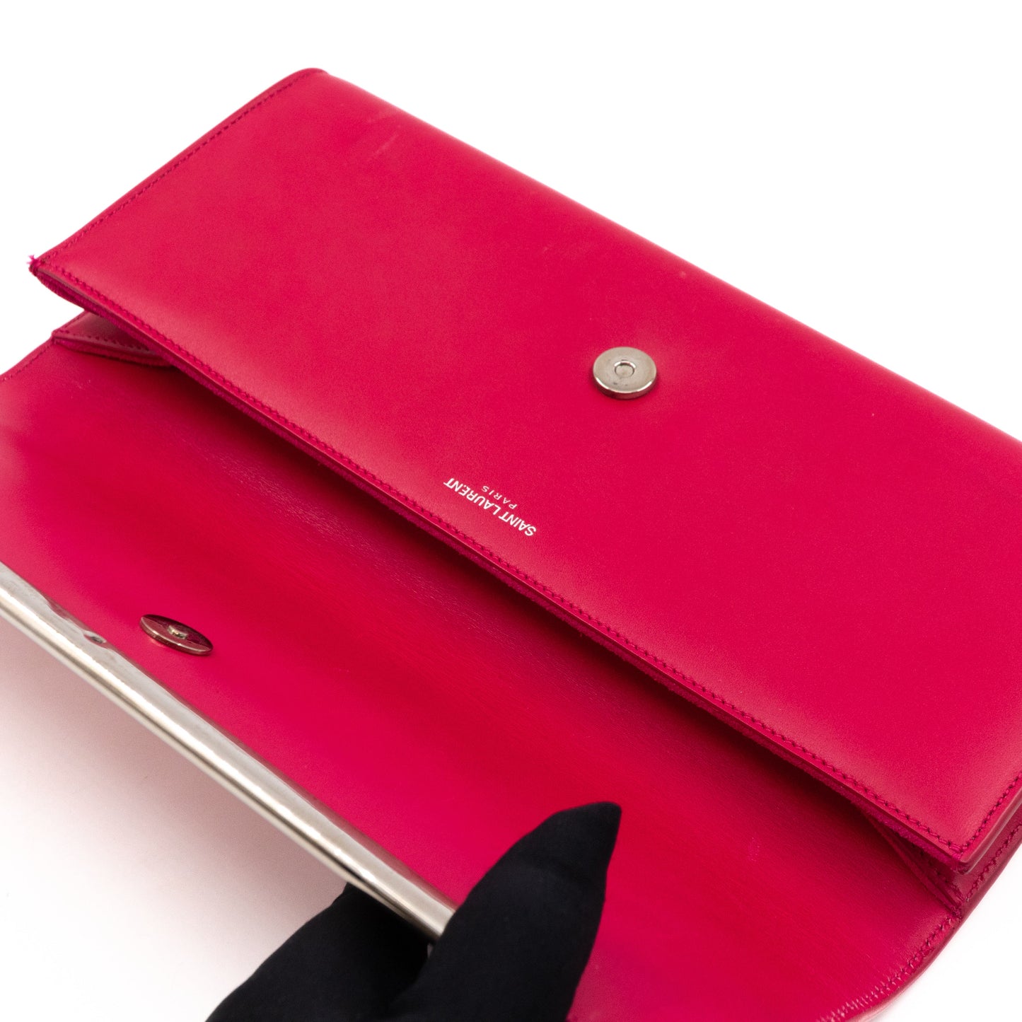 Lutetia Clutch Studded Pink Leather