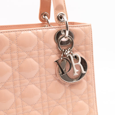 Lady Dior Medium Light Pink Patent Leather
