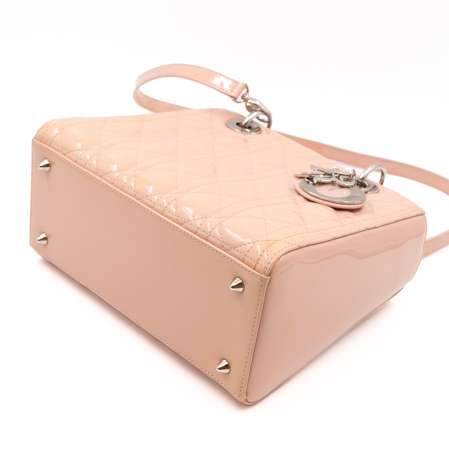 Lady Dior Medium Light Pink Patent Leather