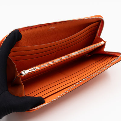 Azap Classique Long Wallet Orange Leather