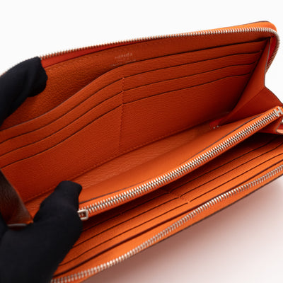 Azap Classique Long Wallet Orange Leather