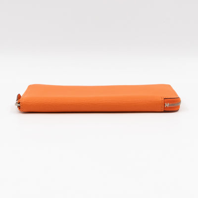 Azap Classique Long Wallet Orange Leather