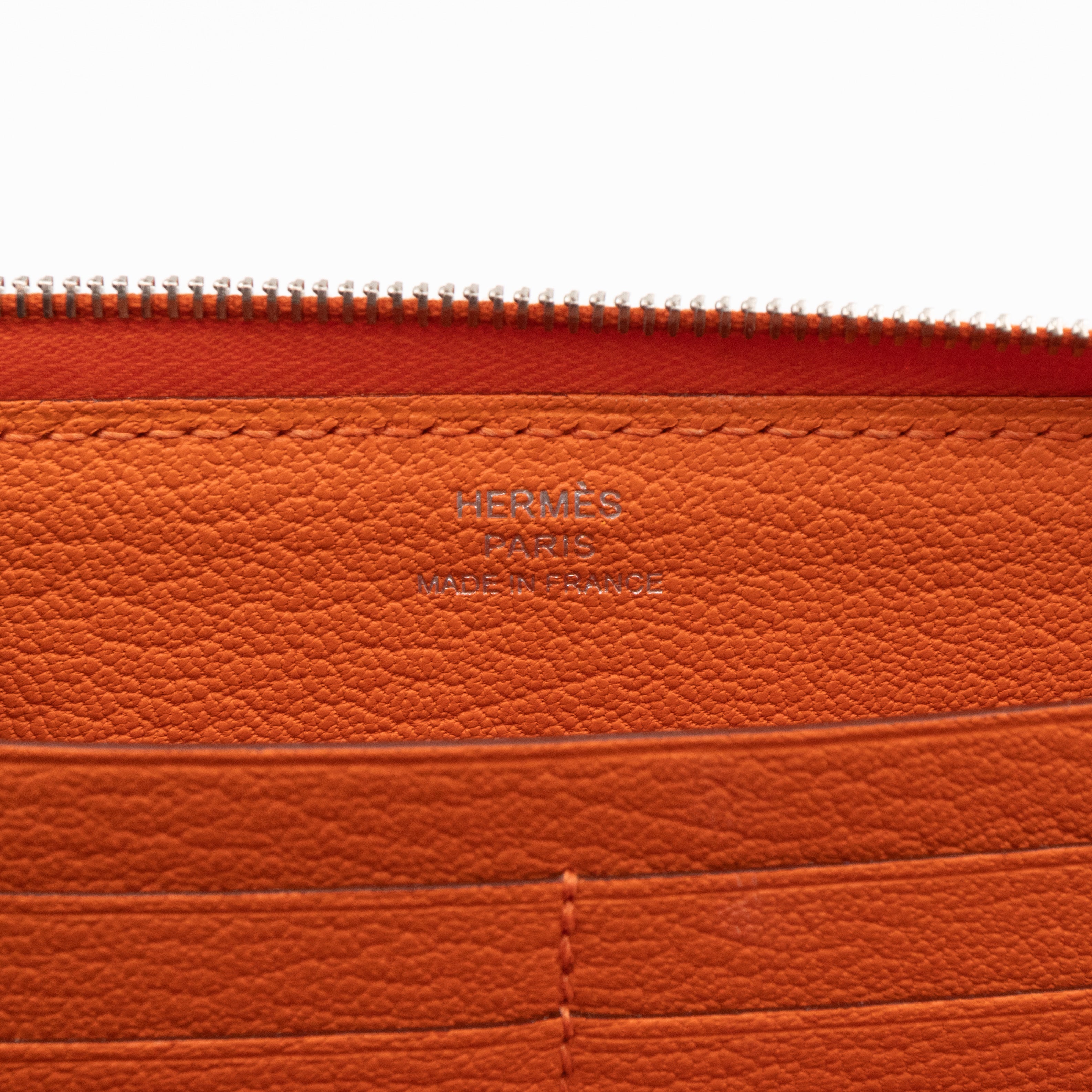 Azap Classique Long Wallet Orange Leather
