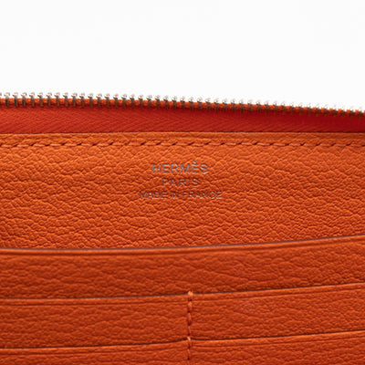 Azap Classique Long Wallet Orange Leather