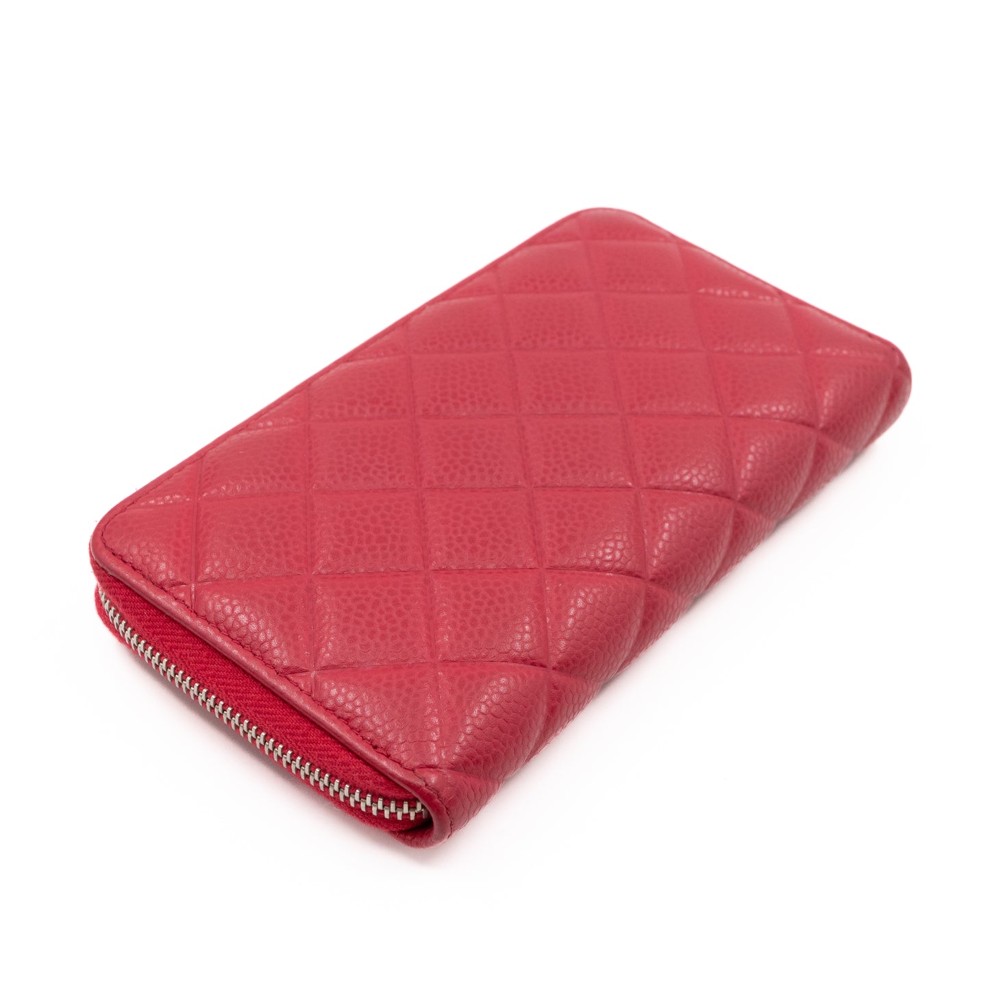 Medium Zipped Wallet Caviar Leather Red