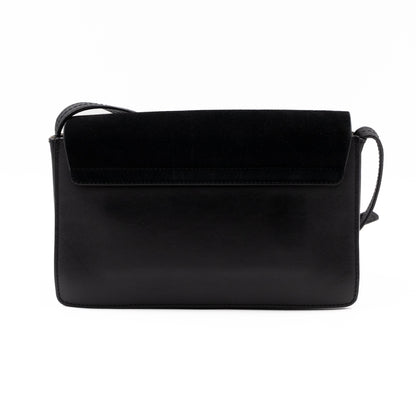 Faye Crossbody Black Leather & Suede