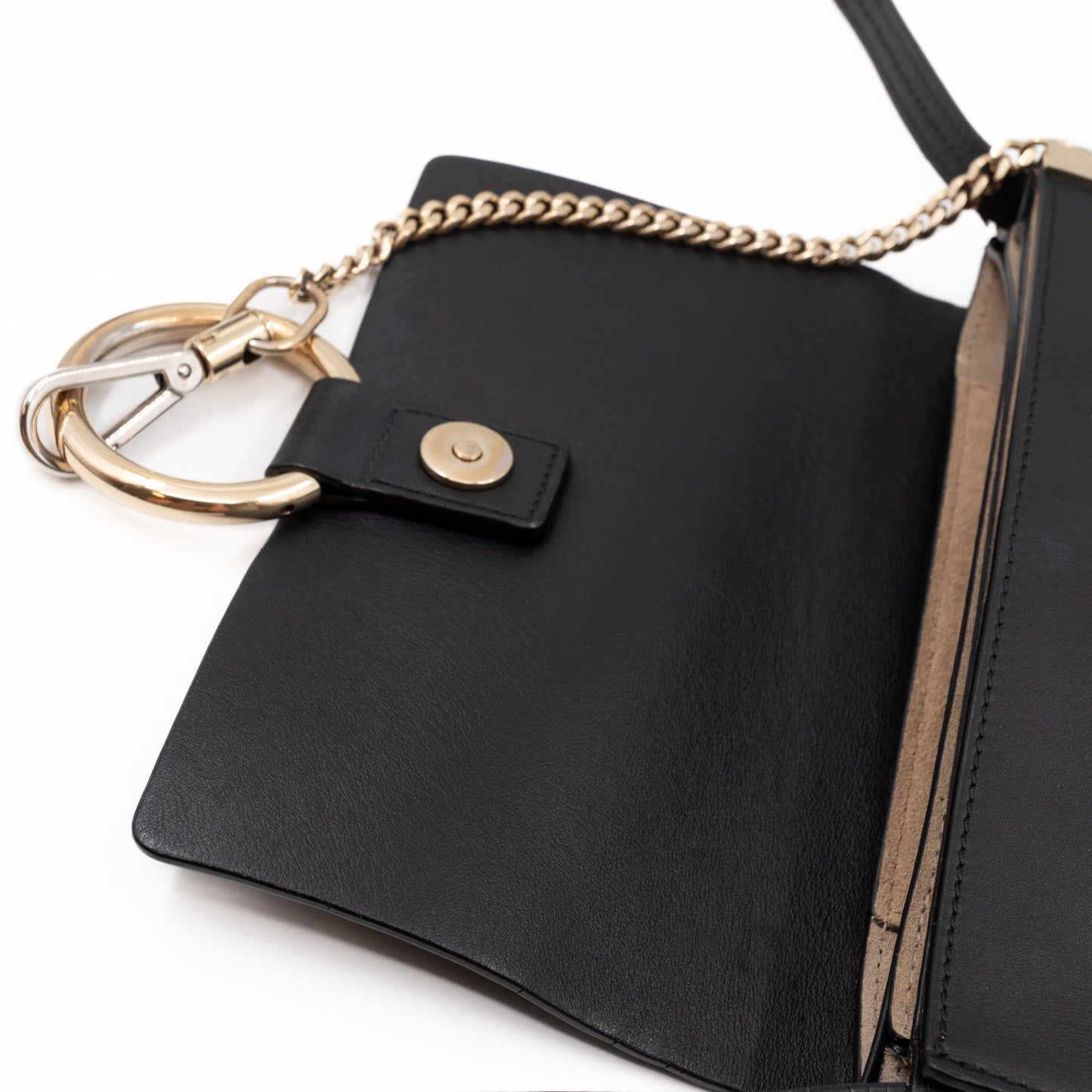 Faye Crossbody Black Leather & Suede