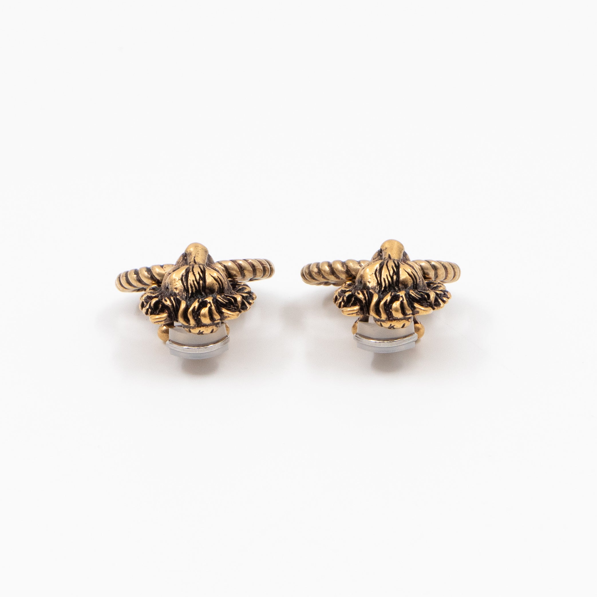 Lion Head GG Clip-On Earrings