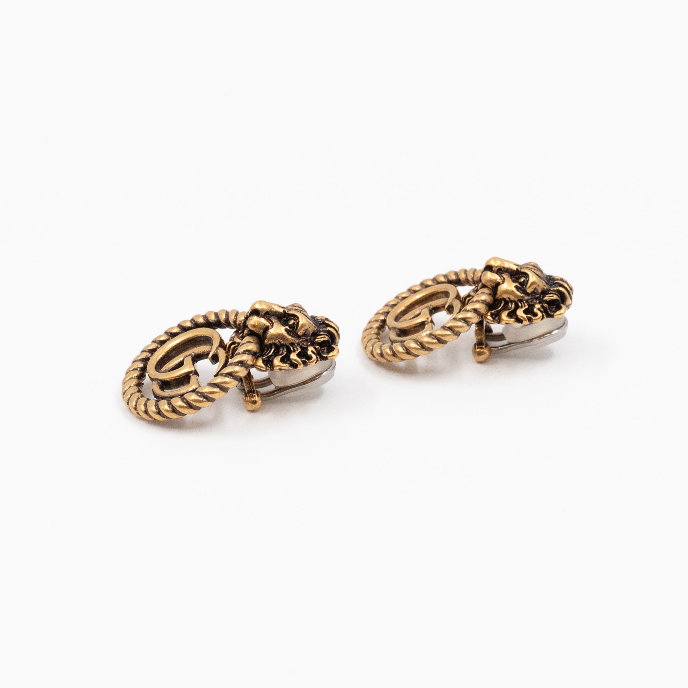 Lion Head GG Clip-On Earrings