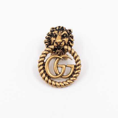 Lion Head GG Clip-On Earrings