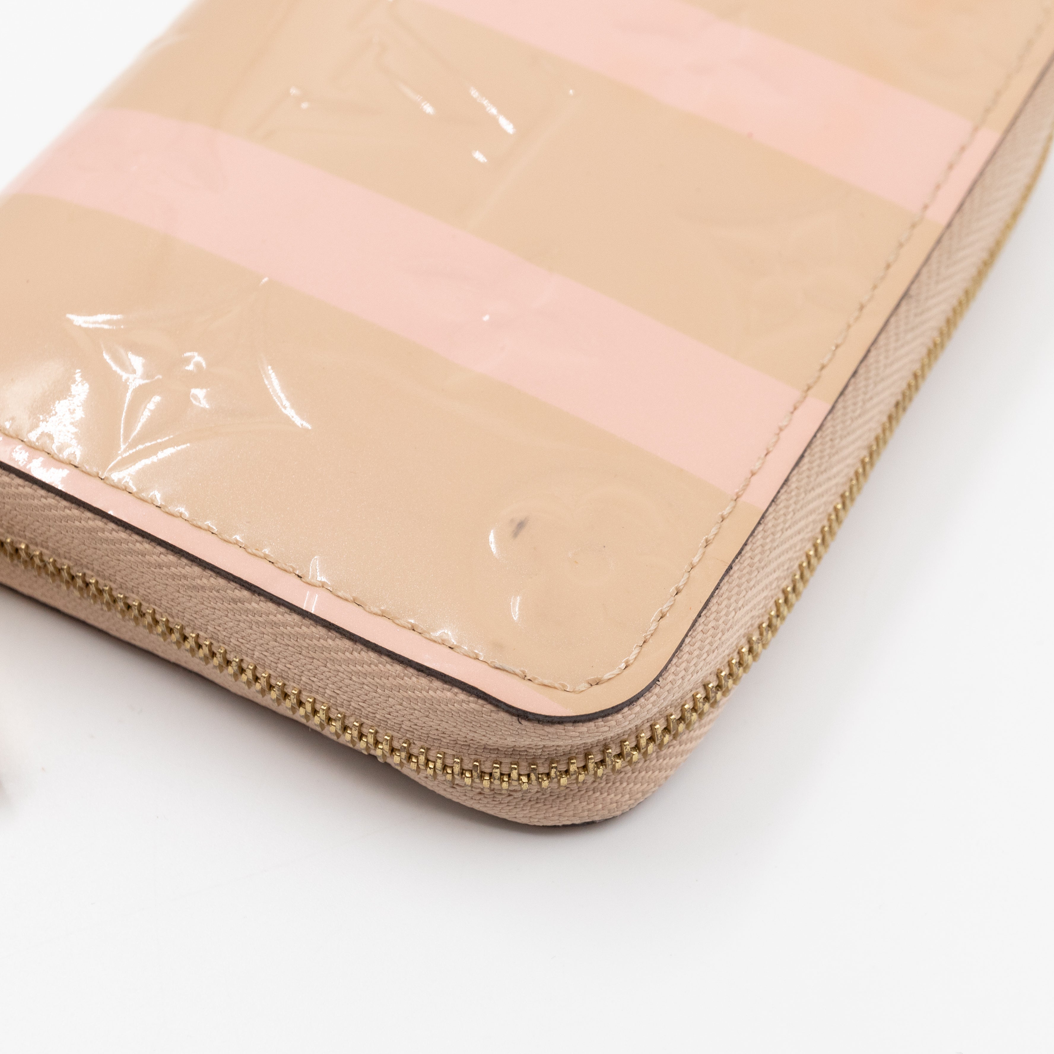 Zippy Coin Purse Vernis Rayures Dune