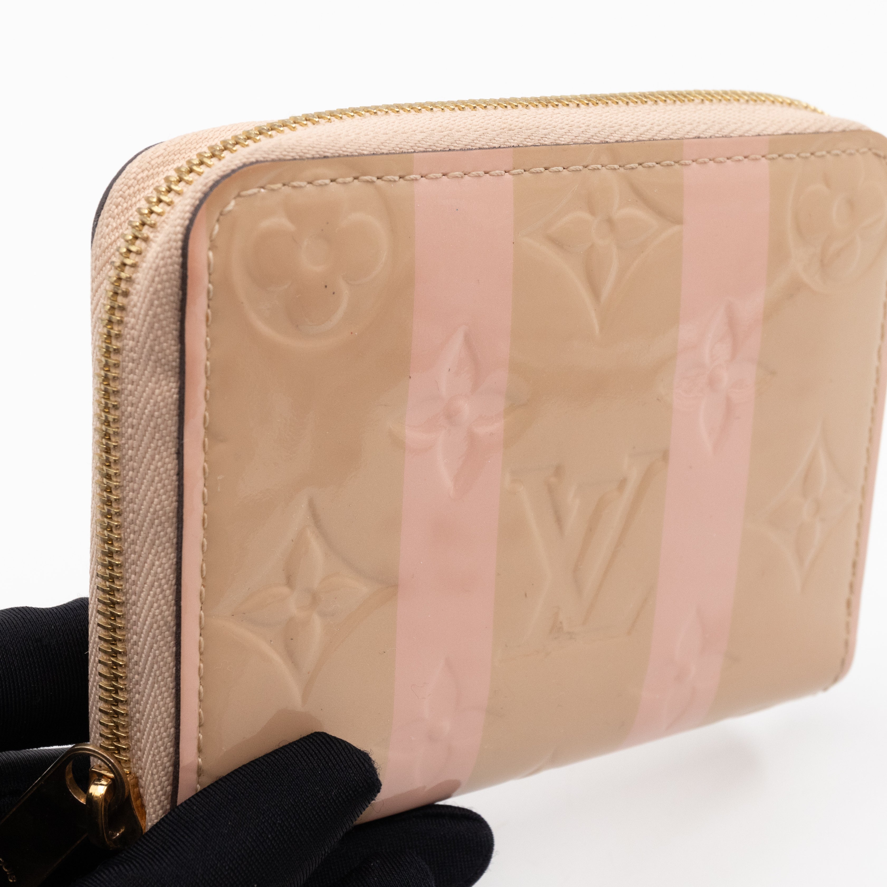 Zippy Coin Purse Vernis Rayures Dune