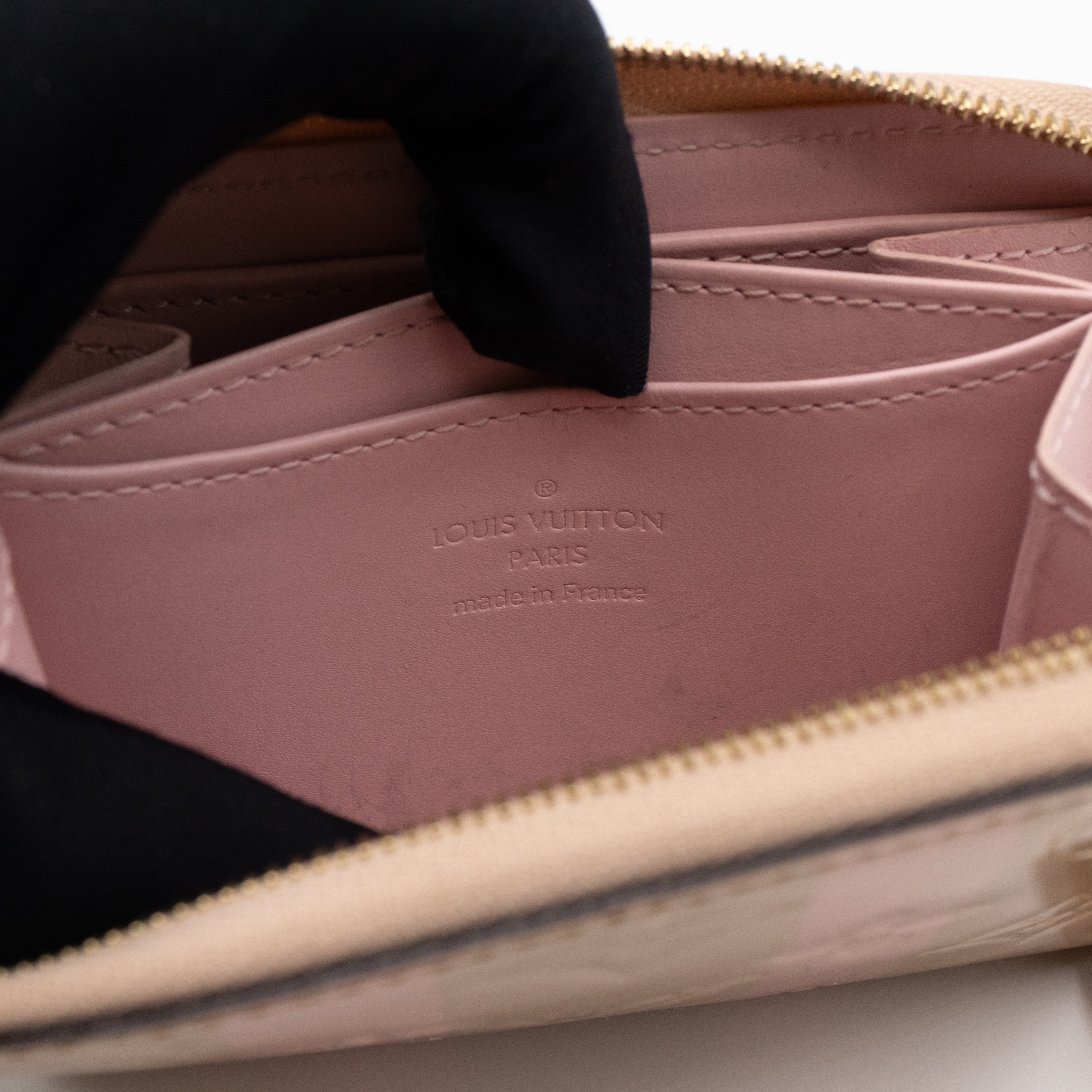 Zippy Coin Purse Vernis Rayures Dune