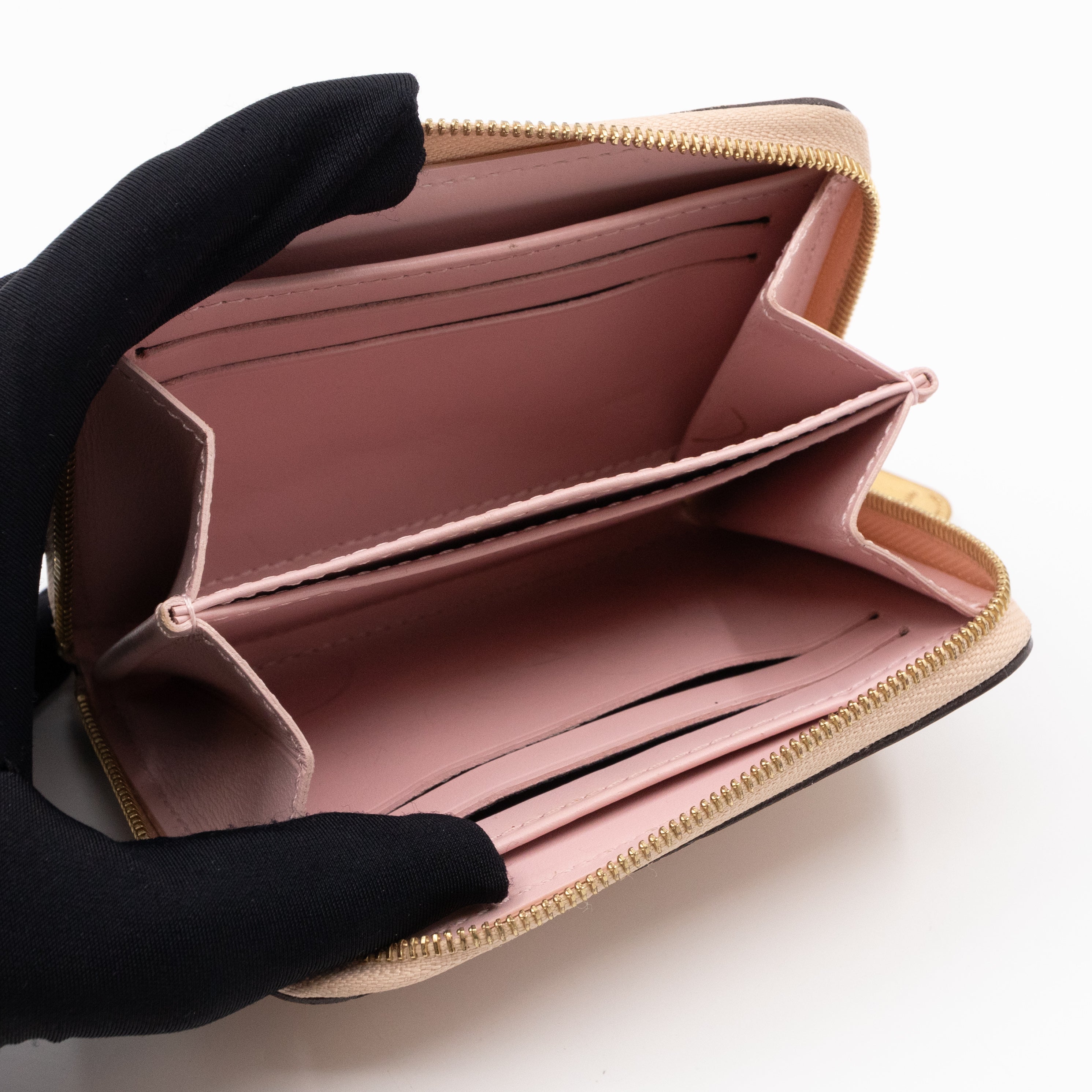 Zippy Coin Purse Vernis Rayures Dune