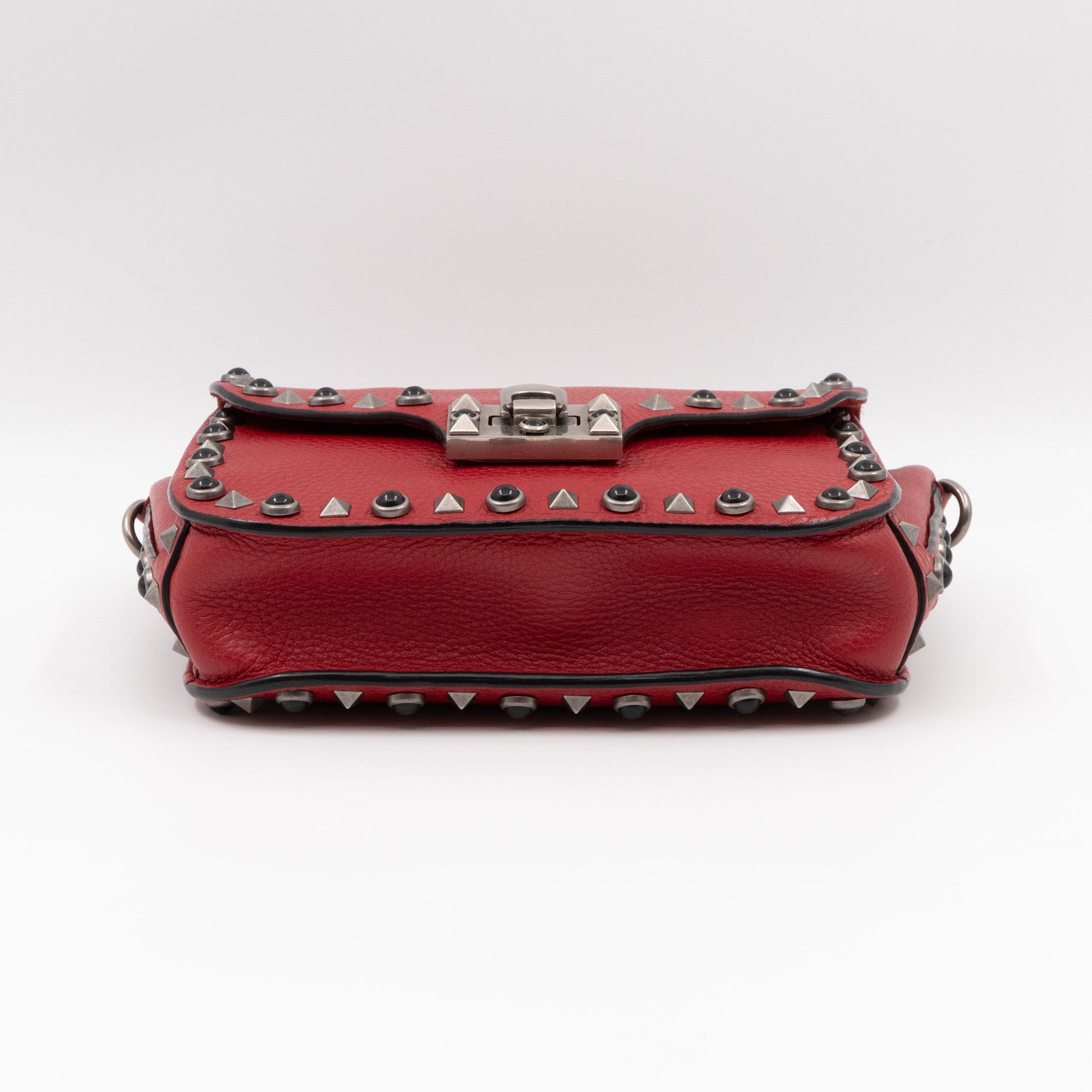 Valentino Valentino Garavani Rockstud Flap Bag Guitar Strap Red