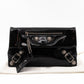 Giant 12 Fold Over Clutch Black Patent Leather