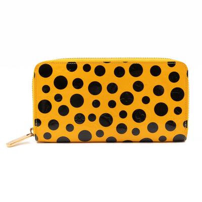 Zippy Wallet Vernis Dots Infinity Yellow