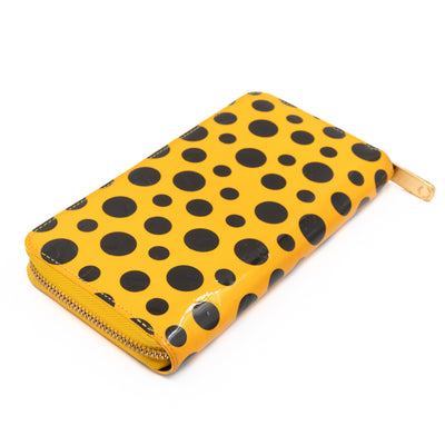 Zippy Wallet Vernis Dots Infinity Yellow