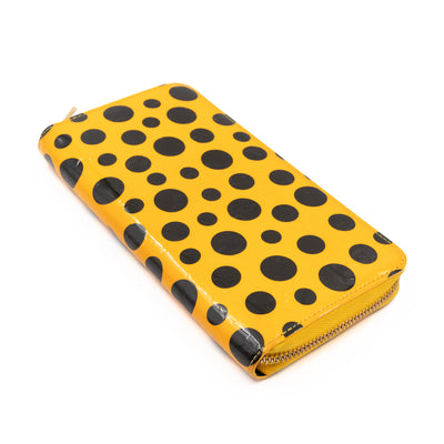 Zippy Wallet Vernis Dots Infinity Yellow