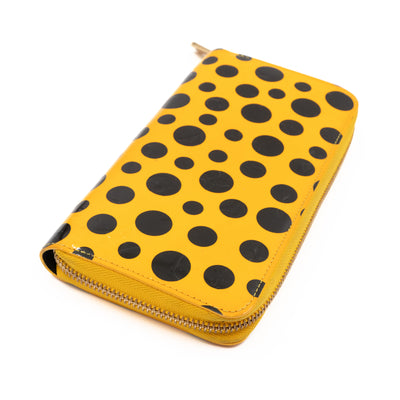 Zippy Wallet Vernis Dots Infinity Yellow