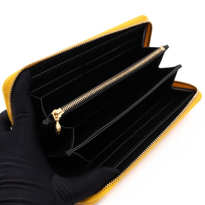 Zippy Wallet Vernis Dots Infinity Yellow