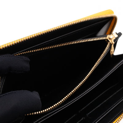 Zippy Wallet Vernis Dots Infinity Yellow