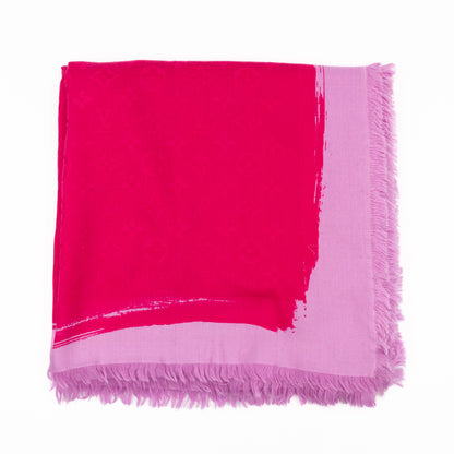 Monogram Arty Shawl Pink