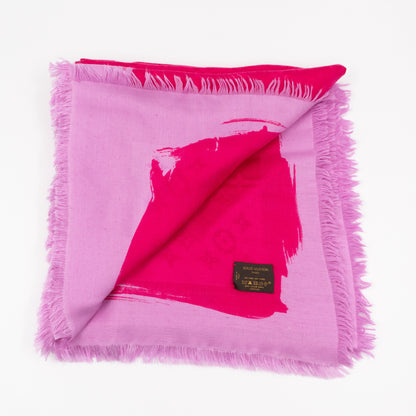 Monogram Arty Shawl Pink