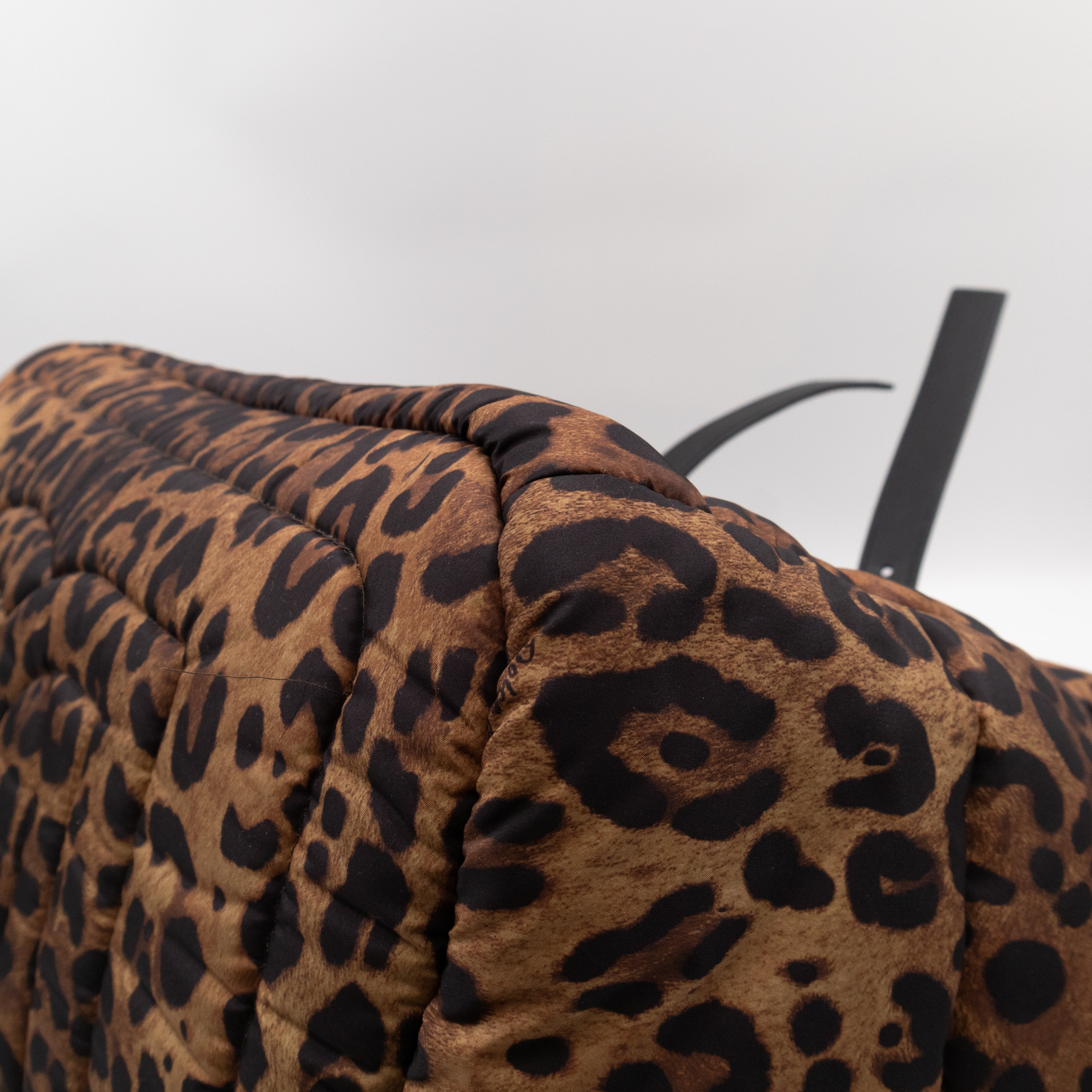 Large Leopard Puffer Tote Bag