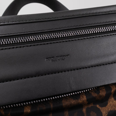 Large Leopard Puffer Tote Bag