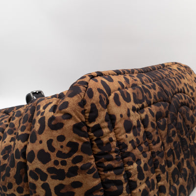 Large Leopard Puffer Tote Bag