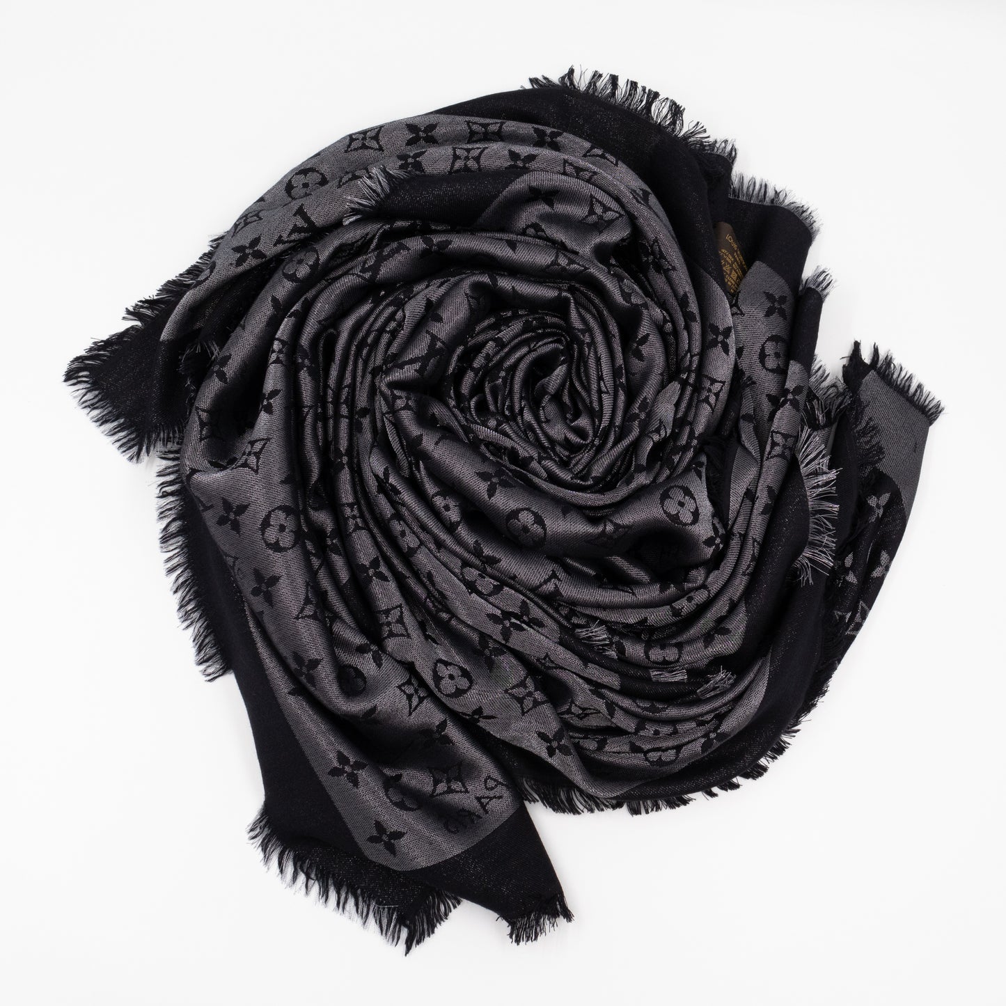 Monogram Shine Shawl Black