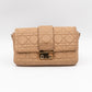 New Lock Pouch Bag Beige Leather