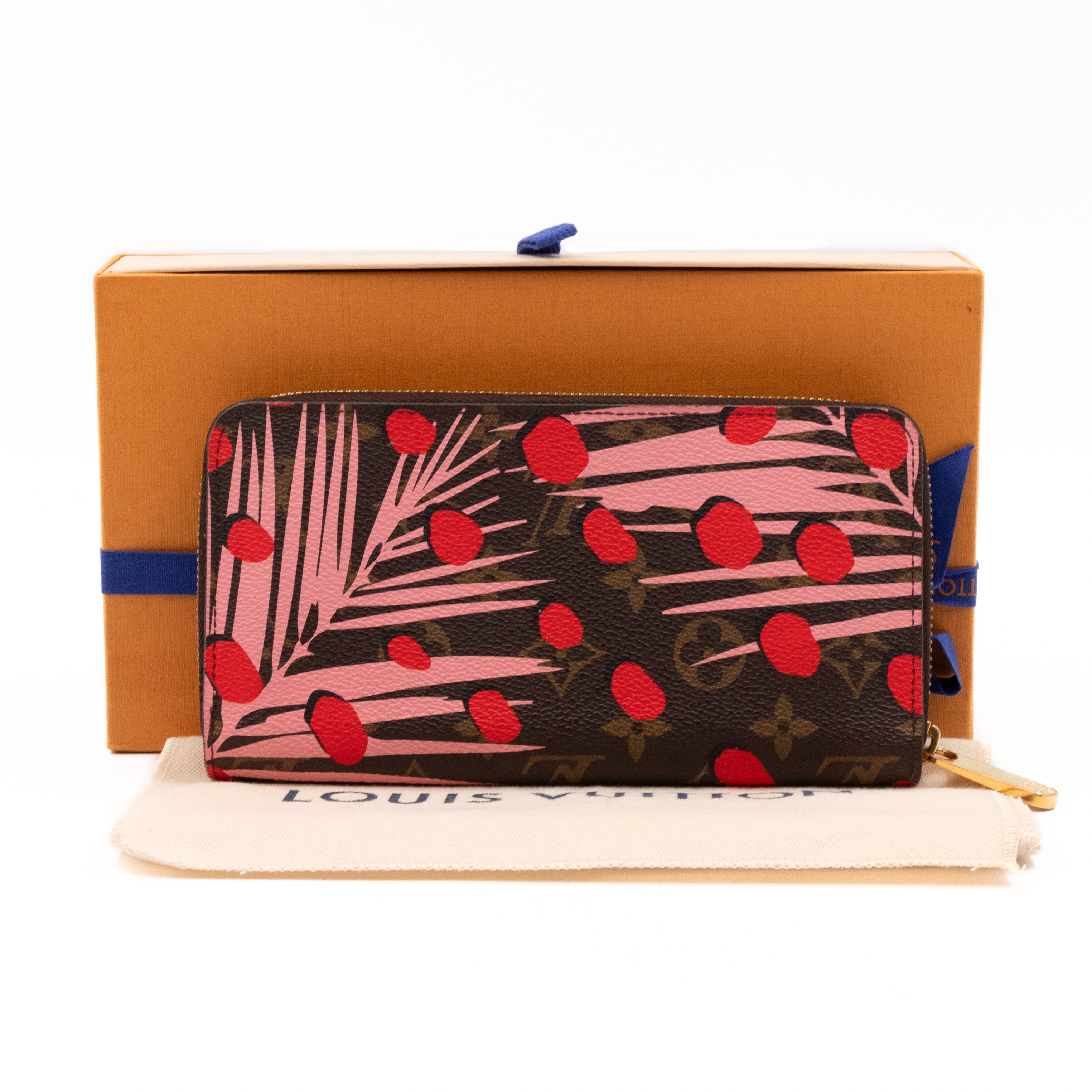 Zippy Wallet Monogram Jungle Dots