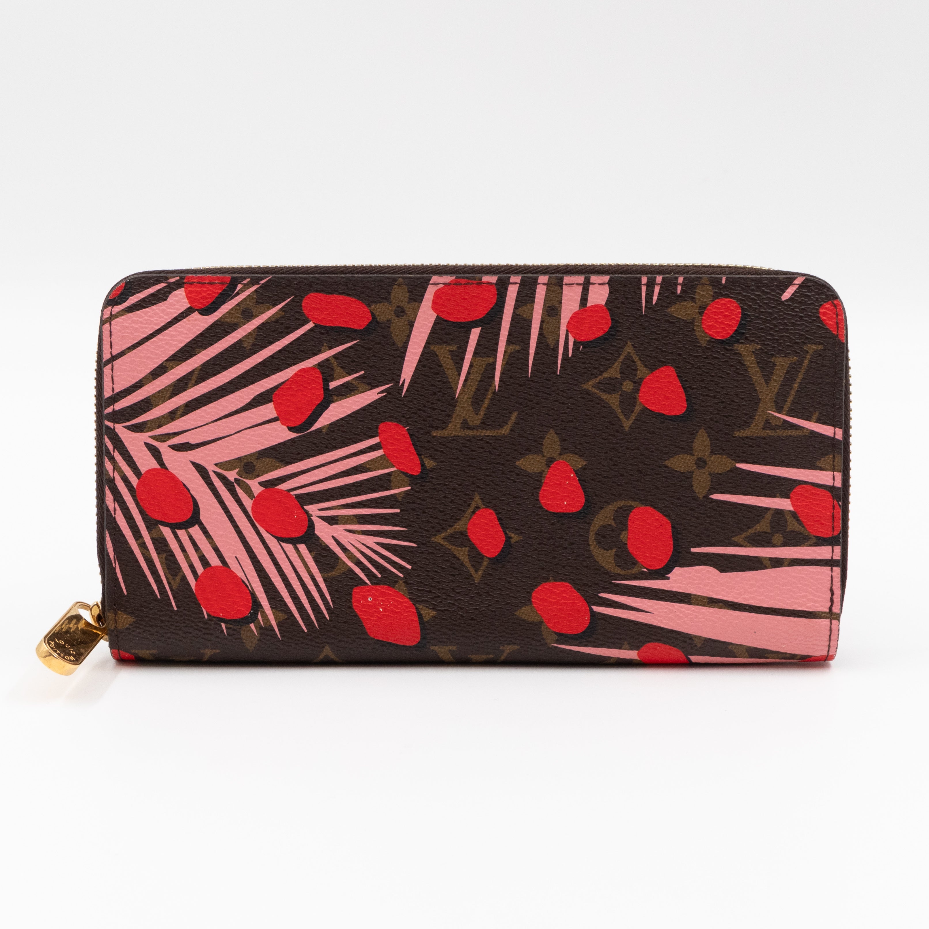 Zippy Wallet Monogram Jungle Dots