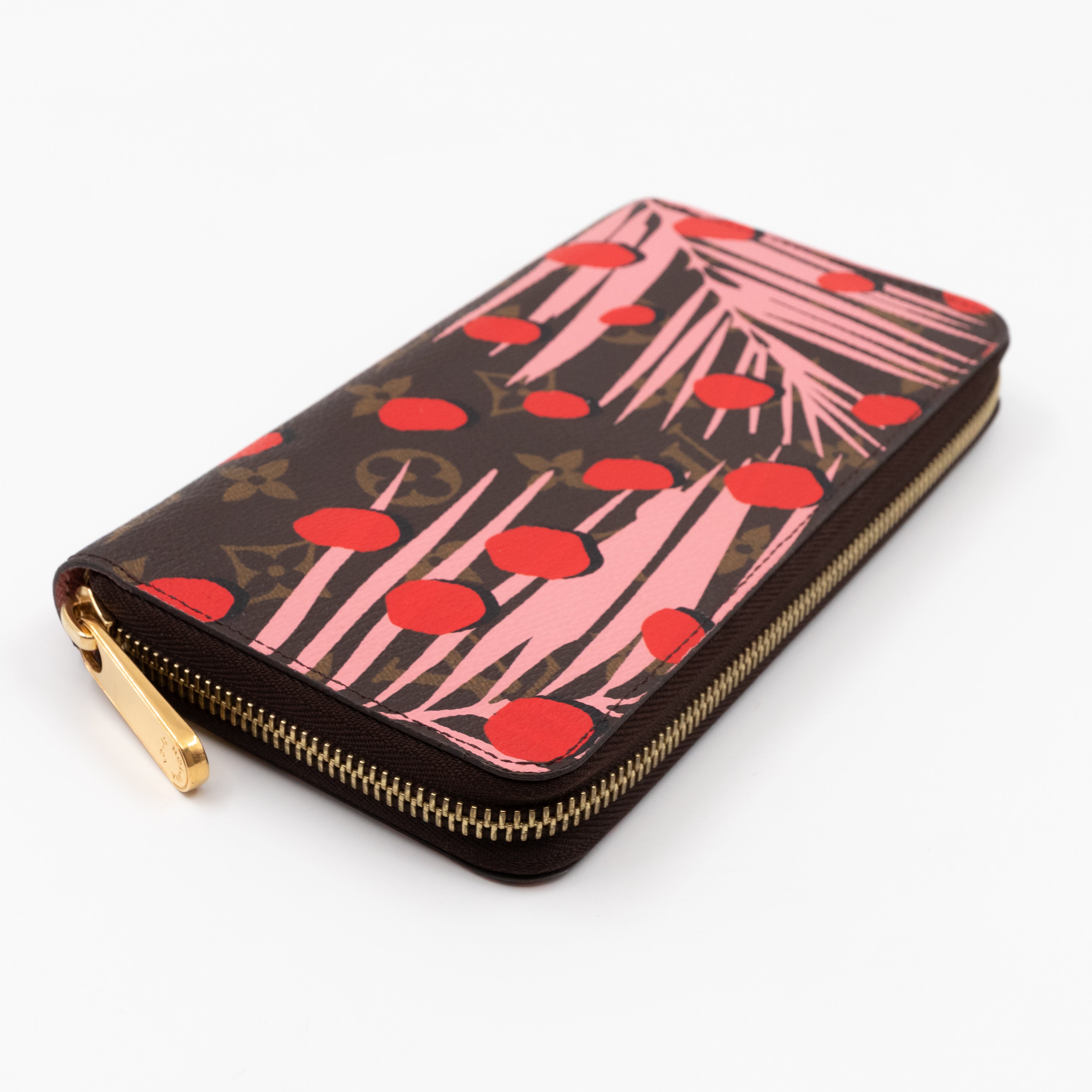 Zippy Wallet Monogram Jungle Dots