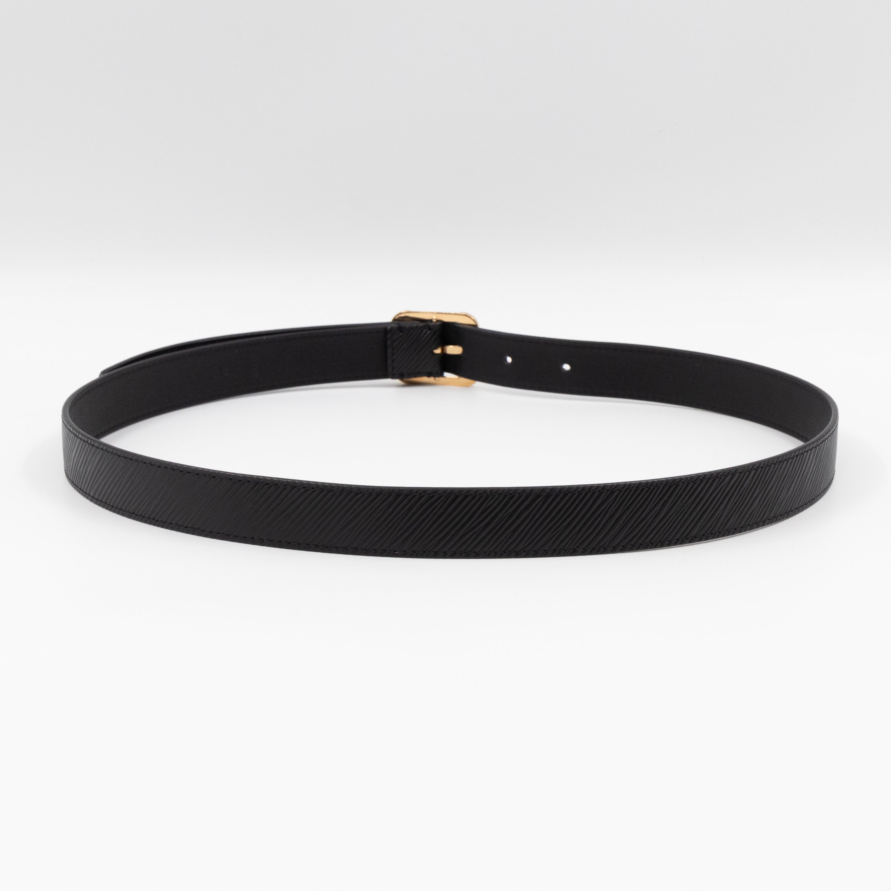 Malletier Belt 25 mm 90 cm Black Epi Leather