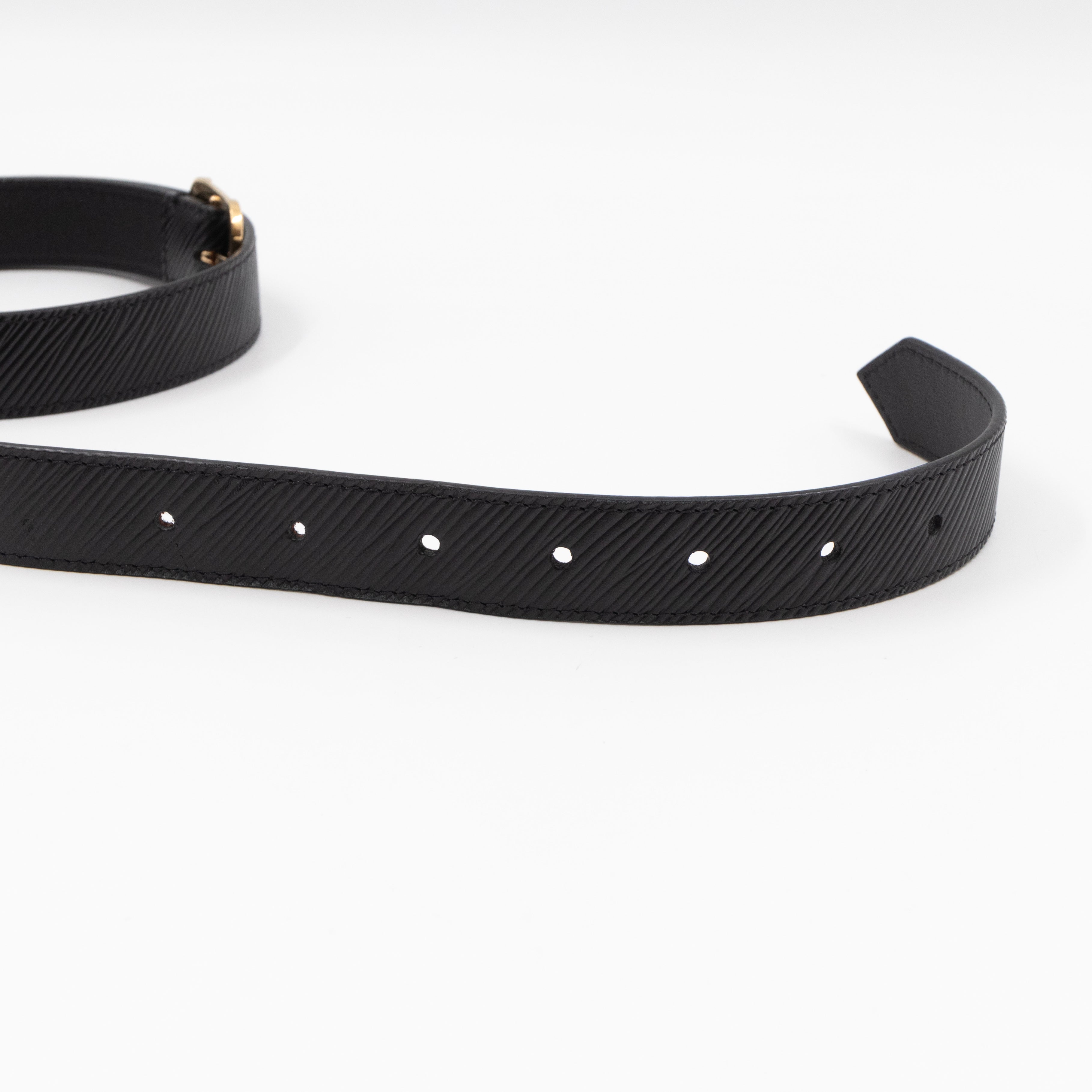 Malletier Belt 25 mm 90 cm Black Epi Leather