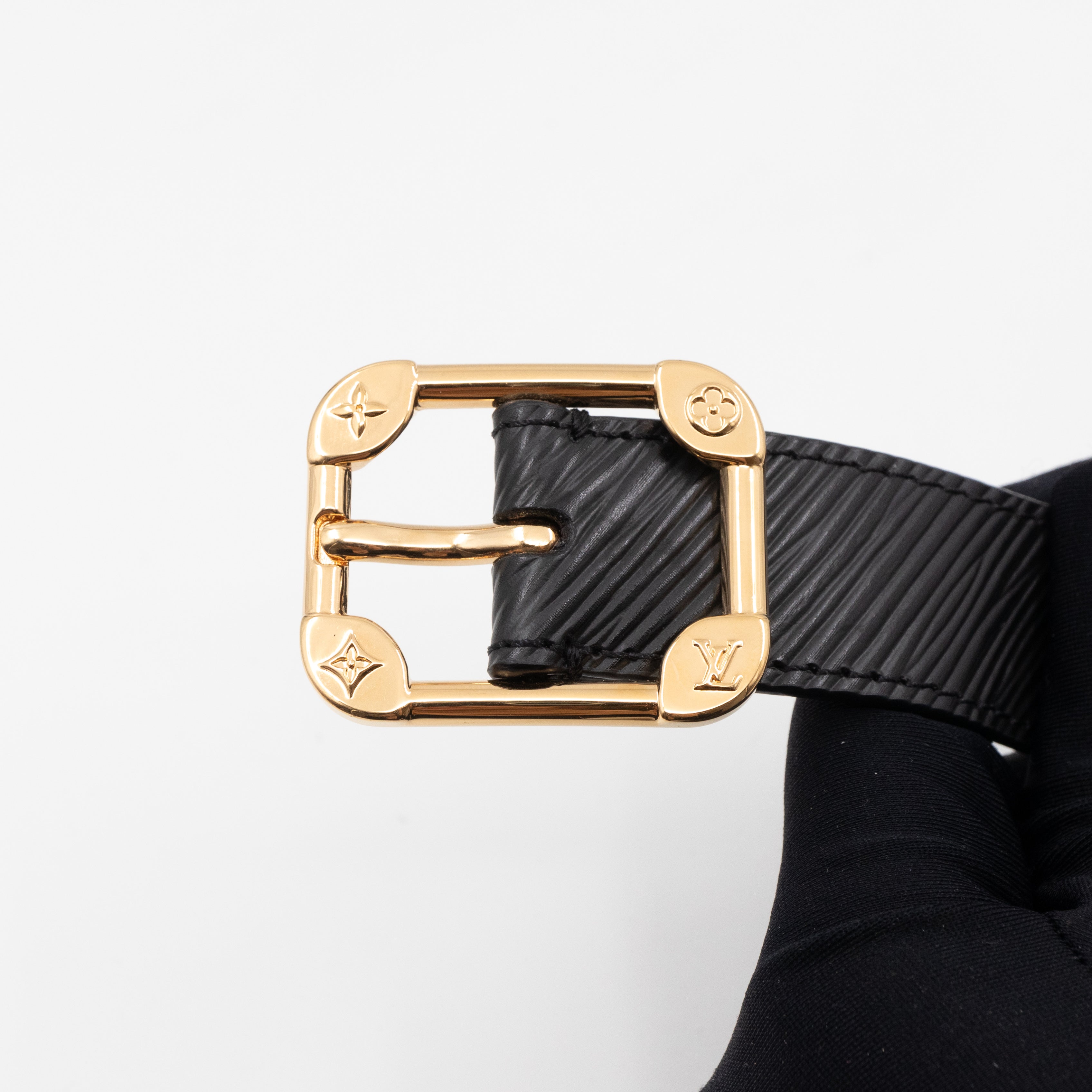 Malletier Belt 25 mm 90 cm Black Epi Leather