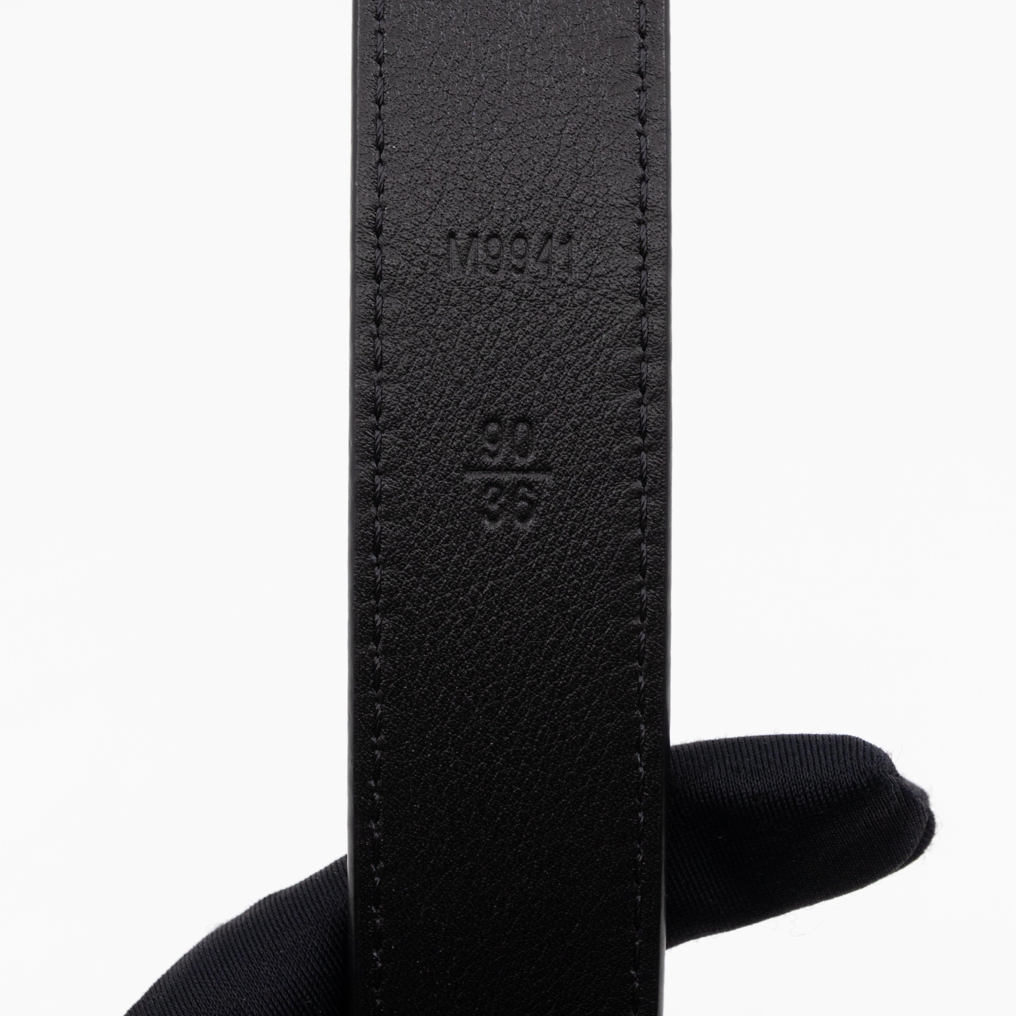 Malletier Belt 25 mm 90 cm Black Epi Leather