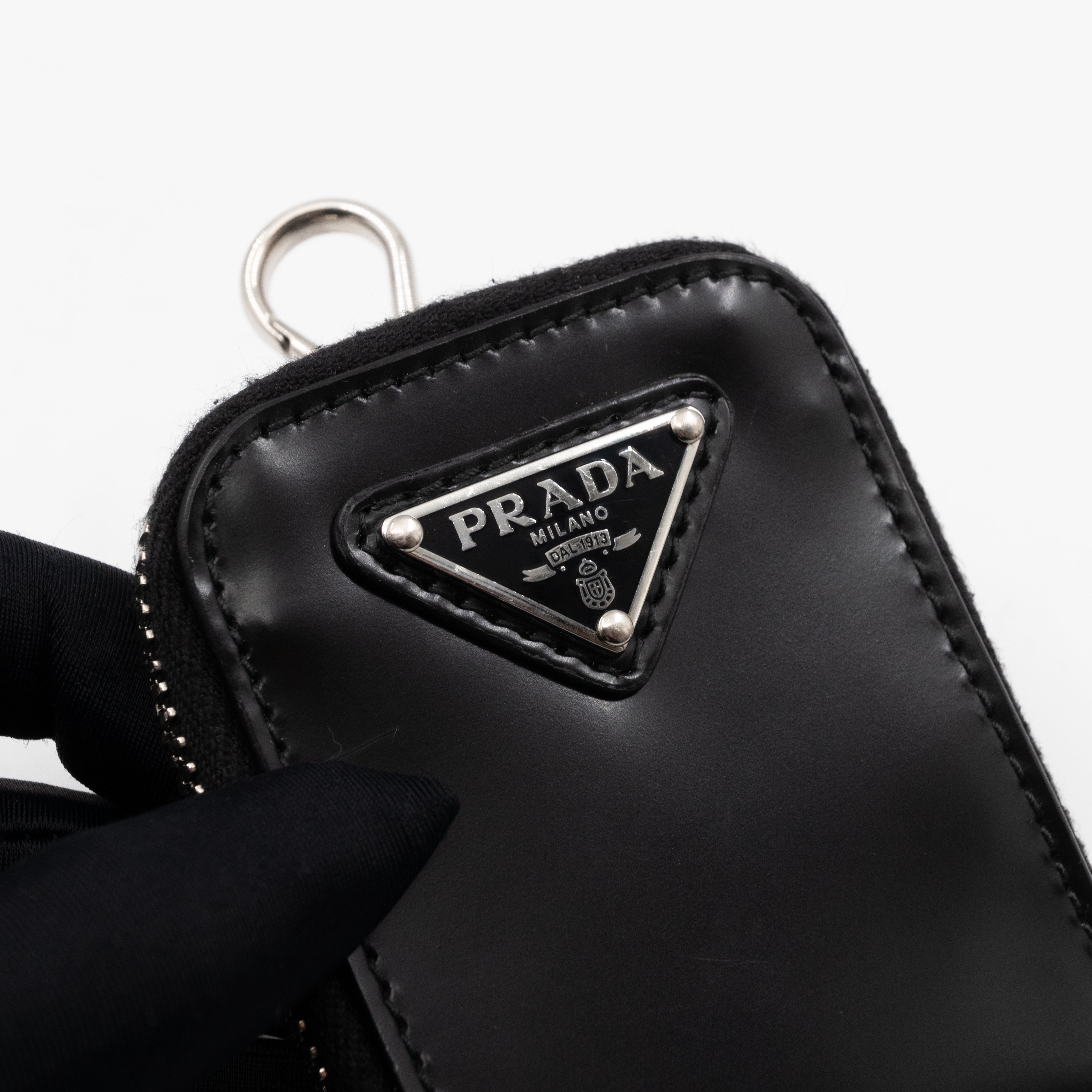 Coin Purse Pouch Black Leather