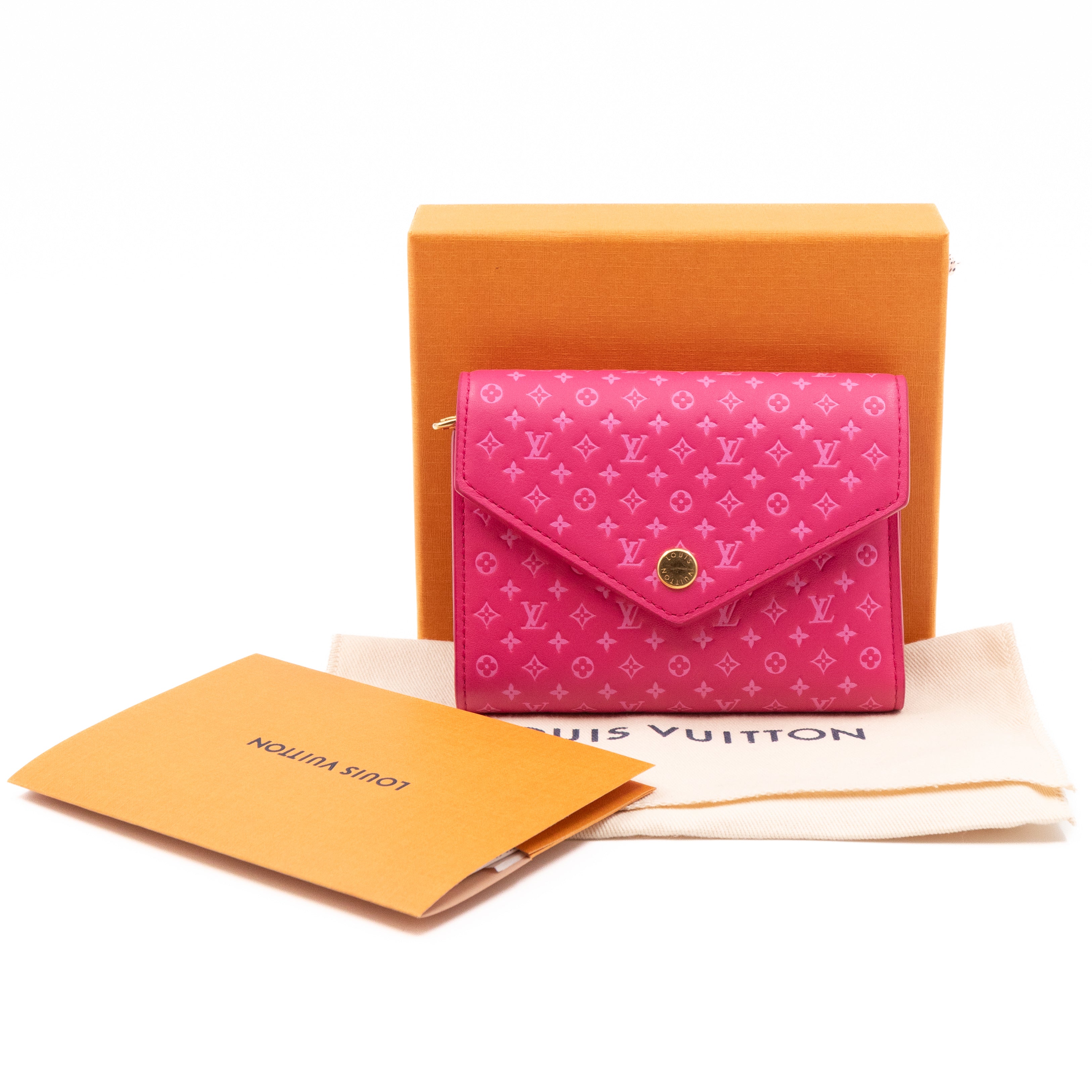 Victorine Wallet Nanogram Leather Rose