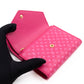 Victorine Wallet Nanogram Leather Rose