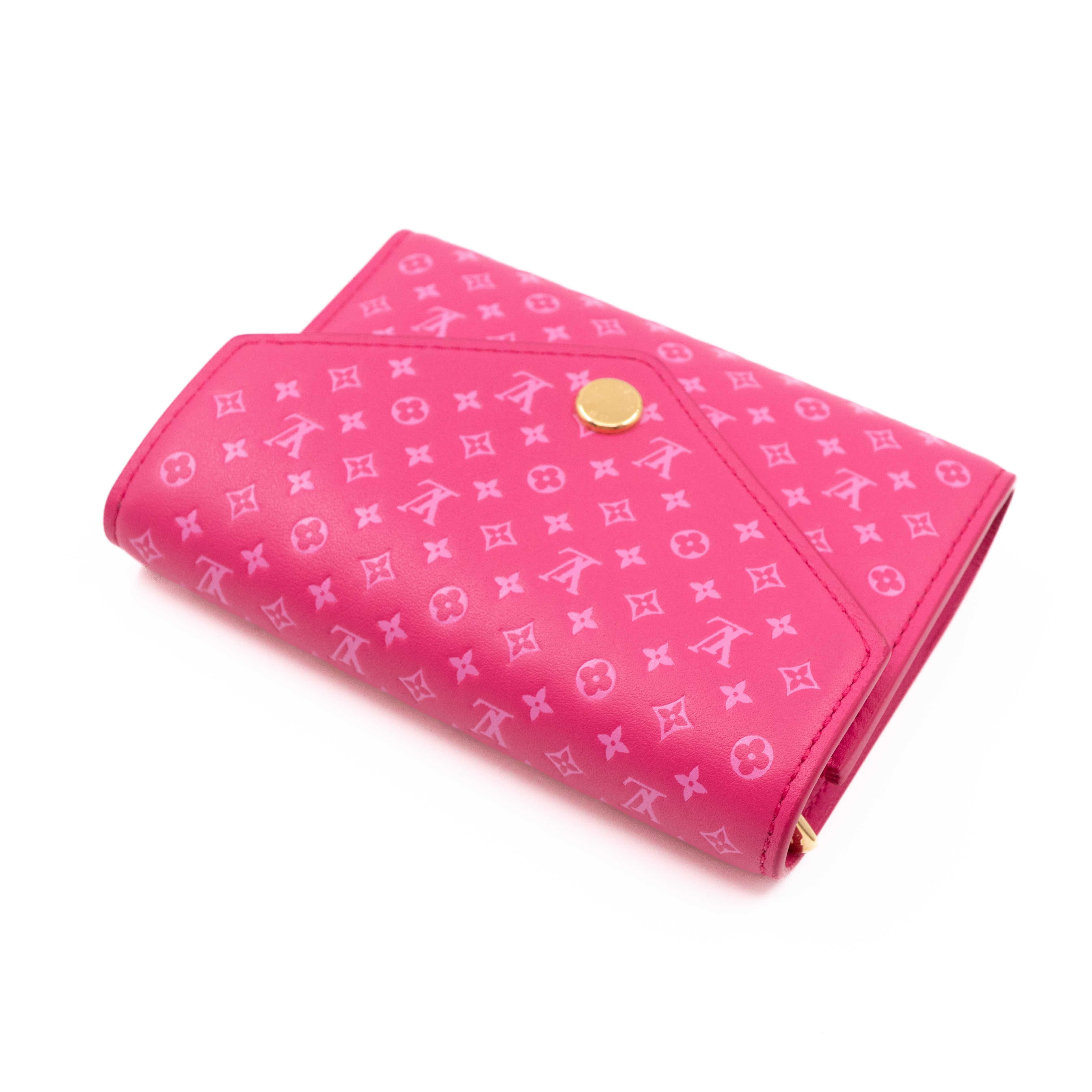 Victorine Wallet Nanogram Leather Rose