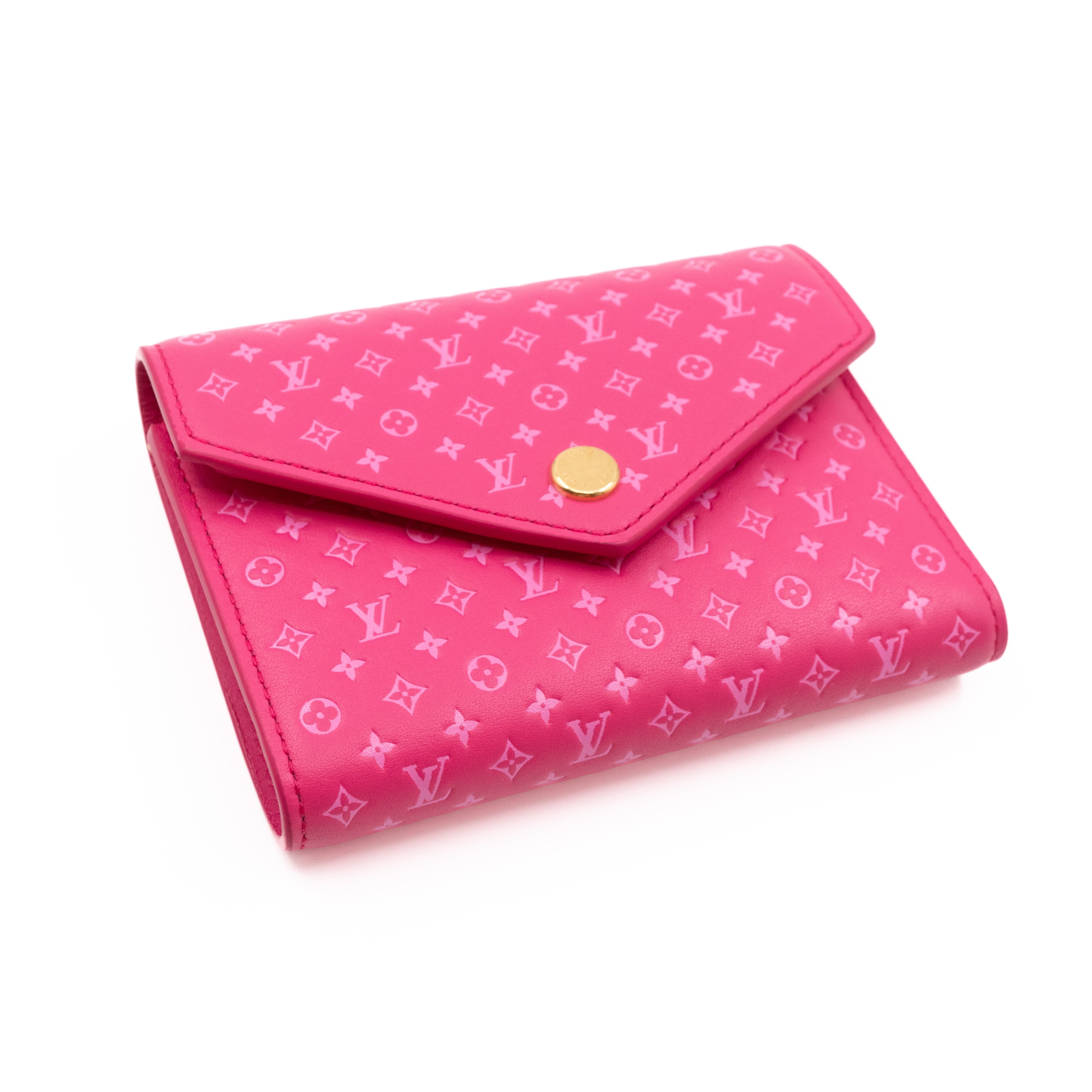 Victorine Wallet Nanogram Leather Rose